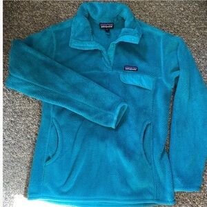 Patagonia ReTool Snap -T Fleece Pullover teal Size M Outdoor Hiking Camping